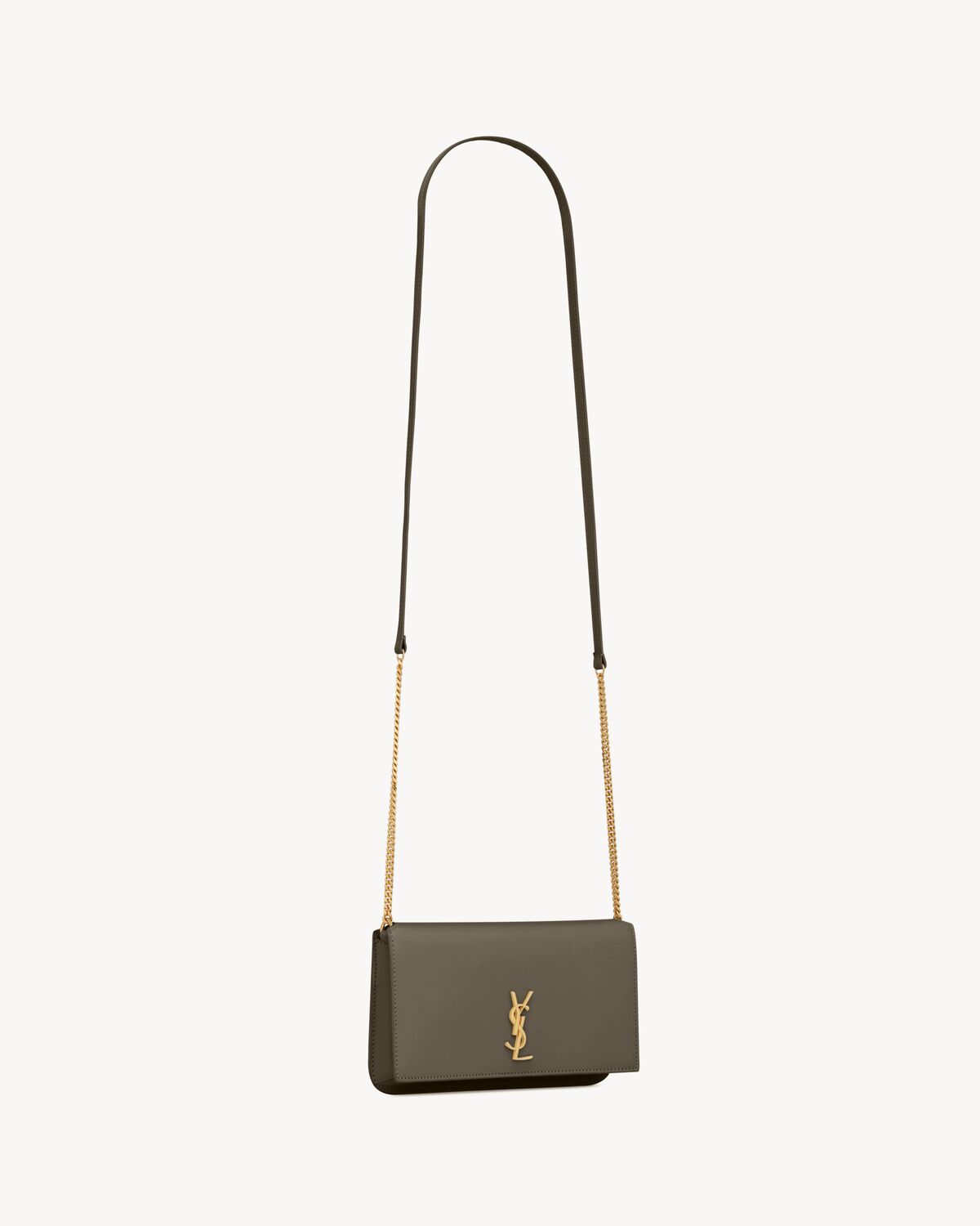 YSL Cassandre Phone Holder in Smooth Leather - Image 2